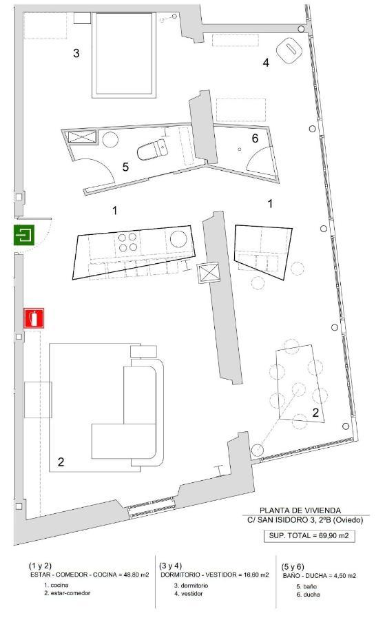 Loft-Atelier En Oviedo Lejlighed Eksteriør billede